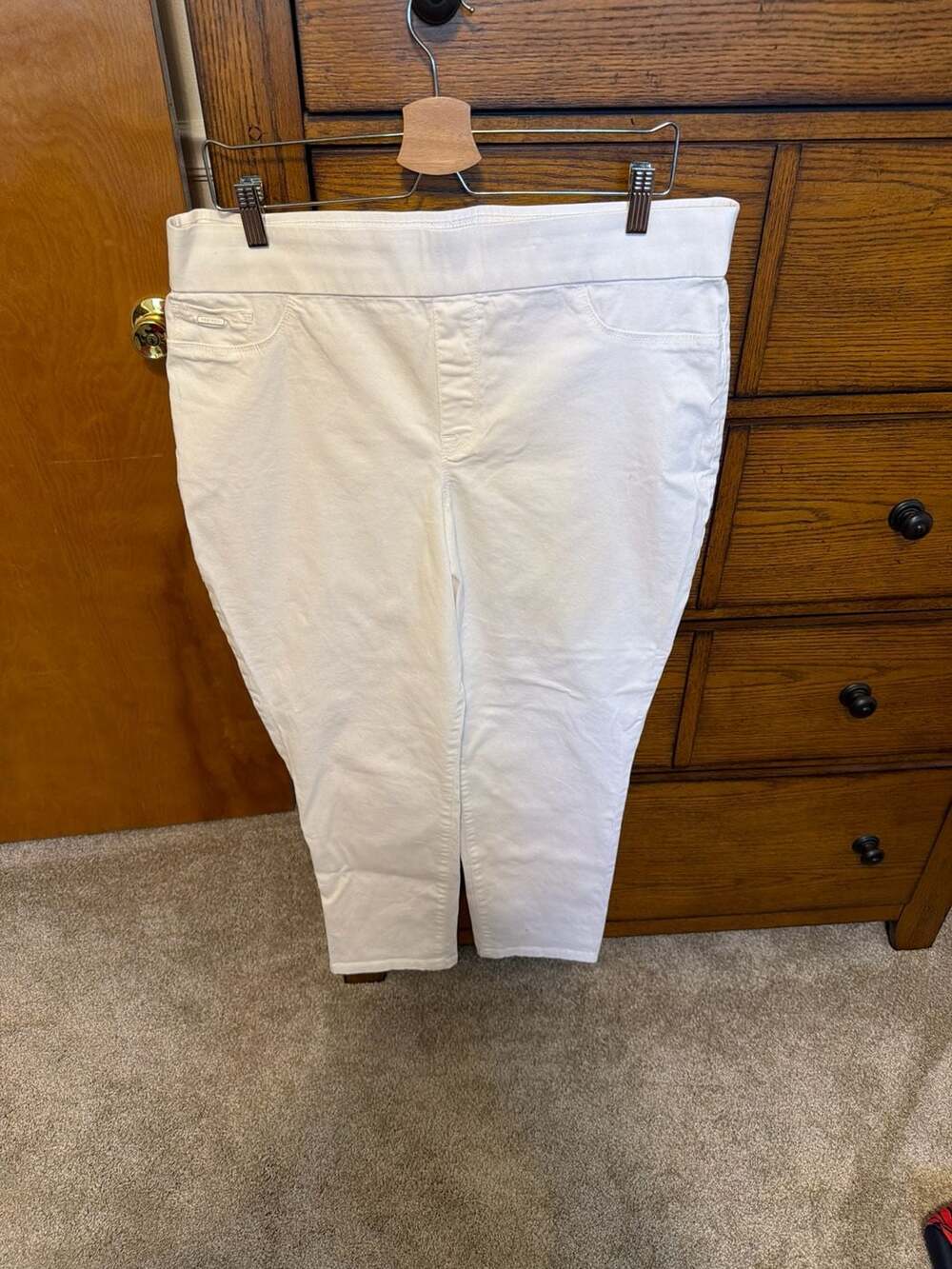 Nine West Heidi Pull-On Crop Jeans White Size 16